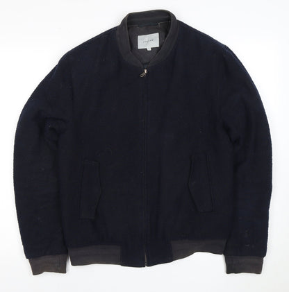 Mens UK Size S Jigsaw Black Bomber Jacket