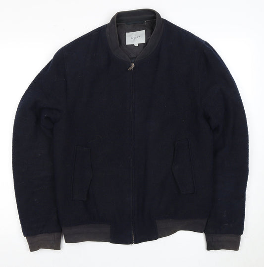 Mens UK Size S Jigsaw Black Bomber Jacket