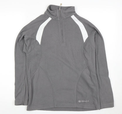Dare2Be Women's Grey Fleece Zip Sweatshirt M