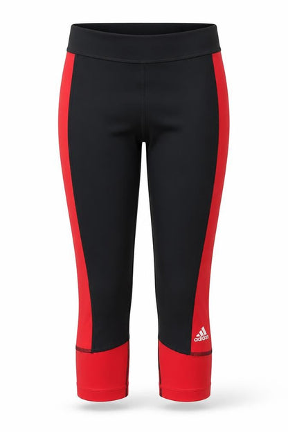 Womens UK Size XS adidas Slim Fit Cropped Black Leggings