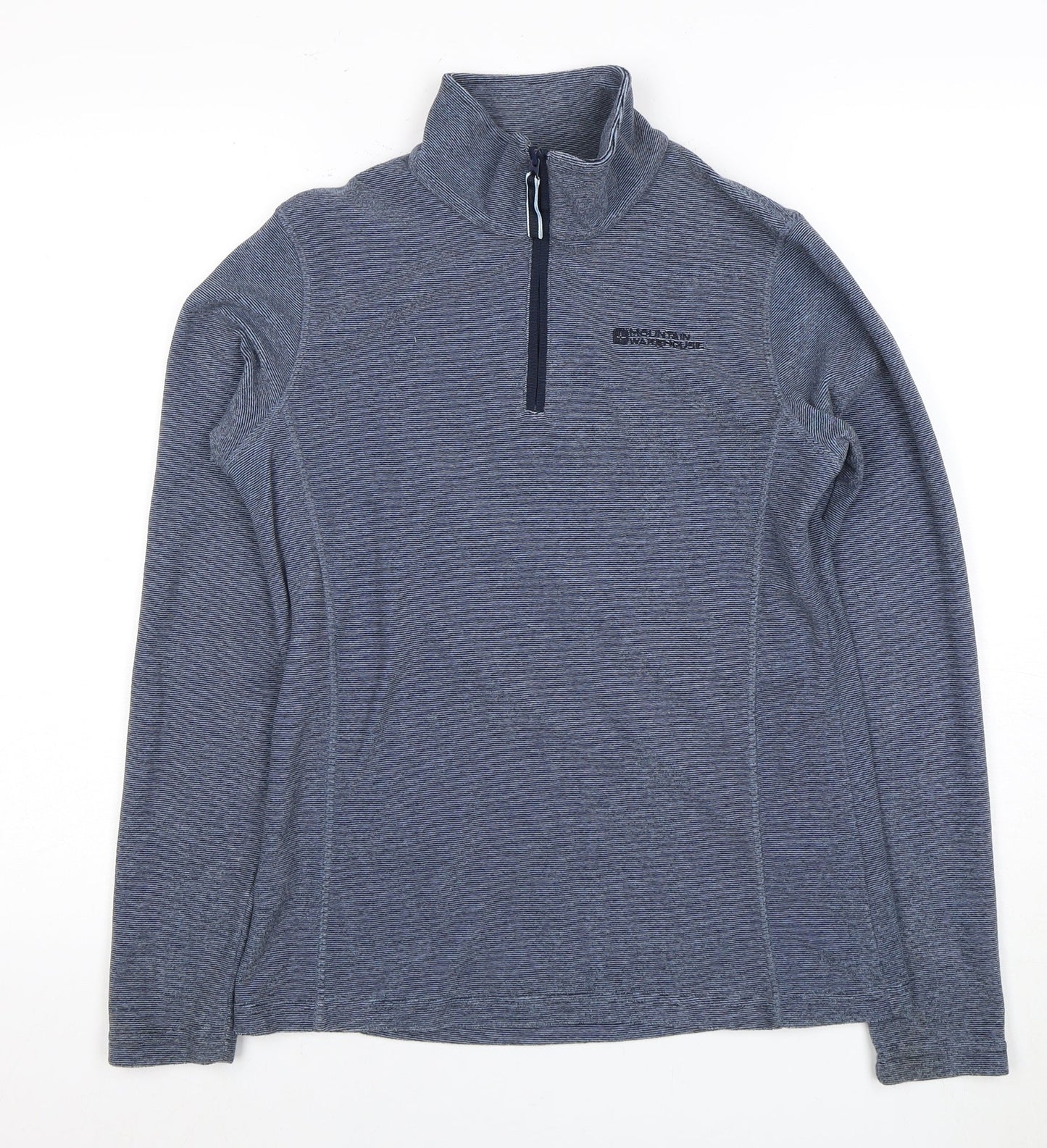 Womens UK Size 8 Mountain Warehouse Blue Henley Sweatshirt
