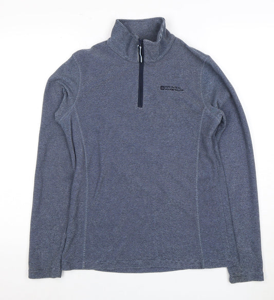 Womens UK Size 8 Mountain Warehouse Blue Henley Sweatshirt