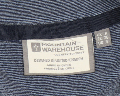 Womens UK Size 8 Mountain Warehouse Blue Henley Sweatshirt