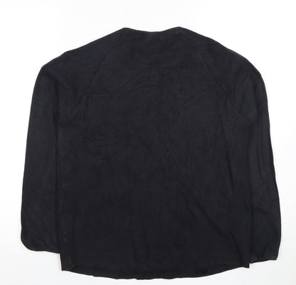 Julia Maternity Black Long Sleeve Shirt Women M