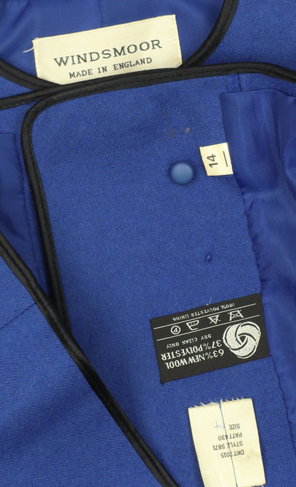 Windsmoor Women's Blue Wool Blend Suit Jacket Size 14