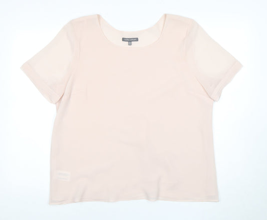 Laura Ashley Women's Beige Short Sleeve Top Size 18