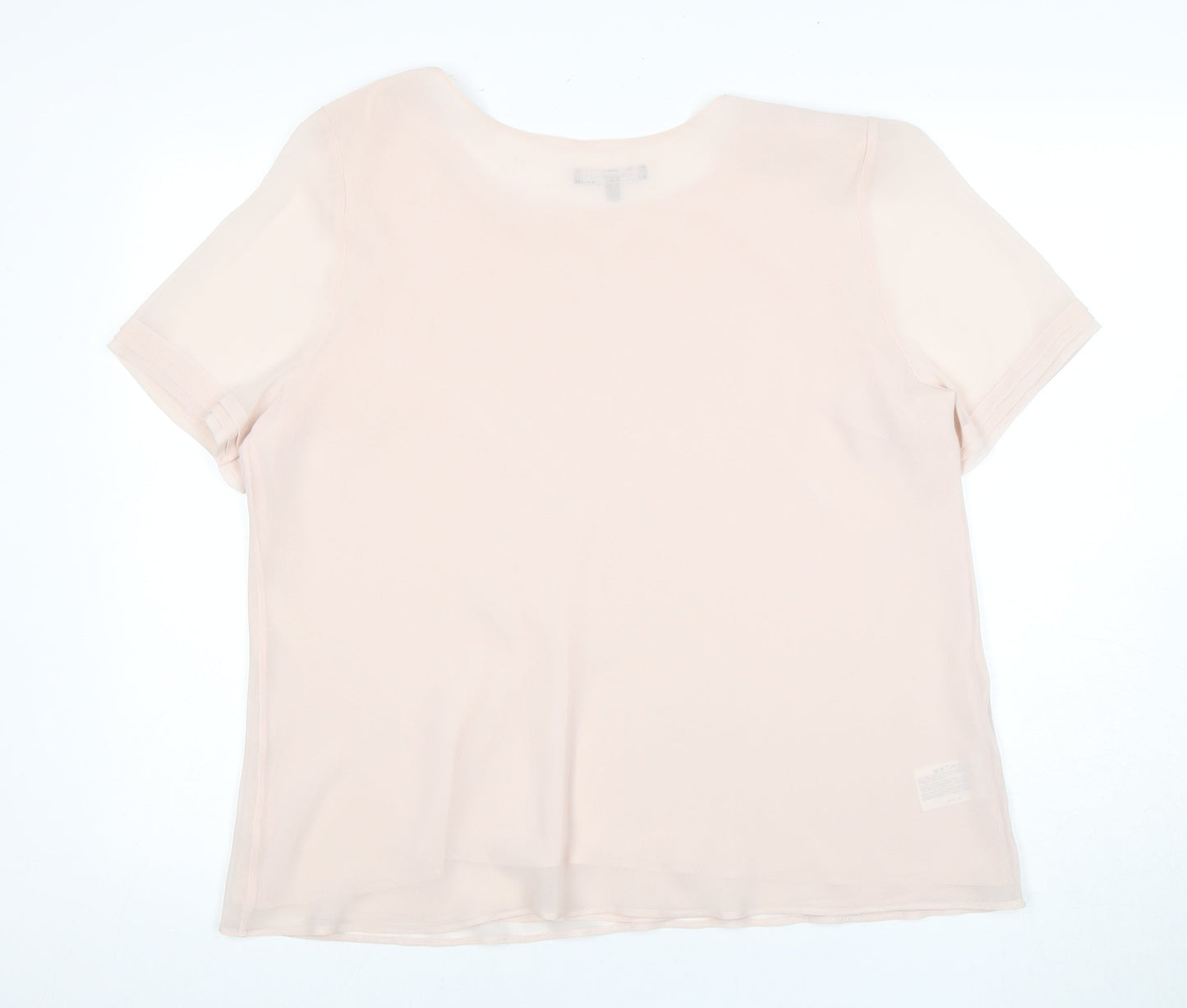 Laura Ashley Women's Beige Short Sleeve Top Size 18
