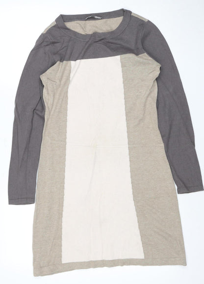 Laura Ashley Women's Beige Grey Dress Size 10