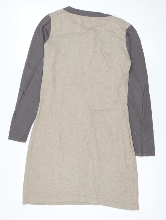 Laura Ashley Women's Beige Grey Dress Size 10