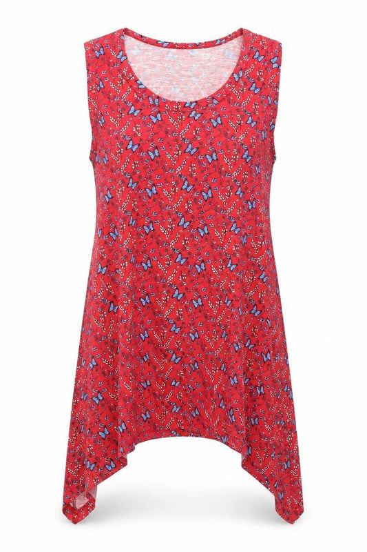 Womens UK Size 8 Joe Browns Red Tunic Tank