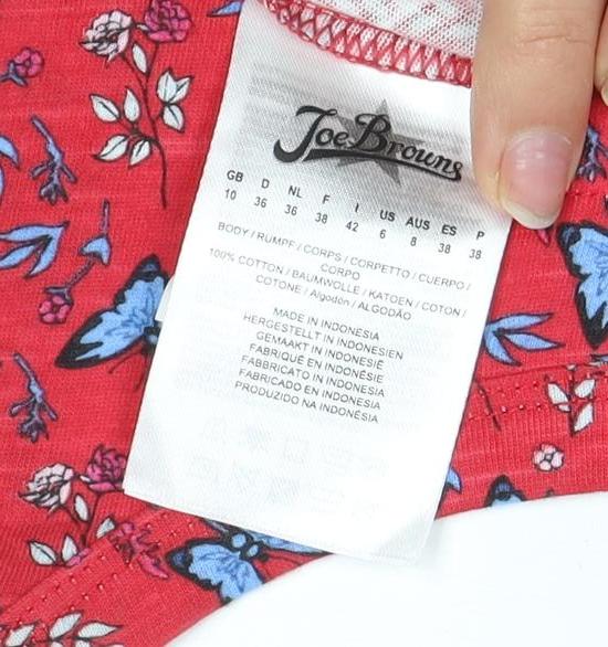 Womens UK Size 8 Joe Browns Red Tunic Tank