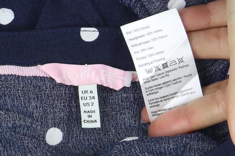 Joules Women's Blue Polka Dot Dress Size 6