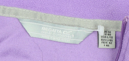 Regatta Women's Purple Fleece 1/4 Zip Sweatshirt Size 14