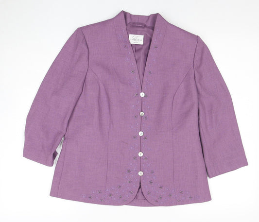 Eastex Women's Purple Suit Jacket, Size 10, Elegant