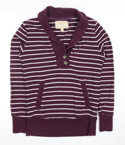 Banana Republic Henley Purple Striped Women's XS Sweatshirt