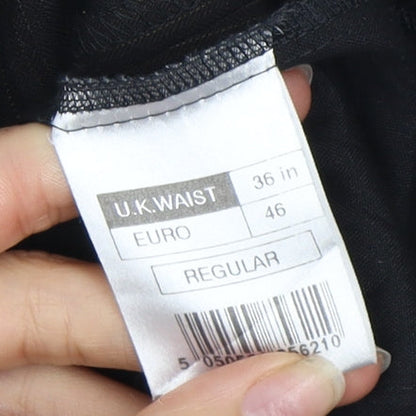 Limehaus Men's Black Striped Trousers - 36 in Waist