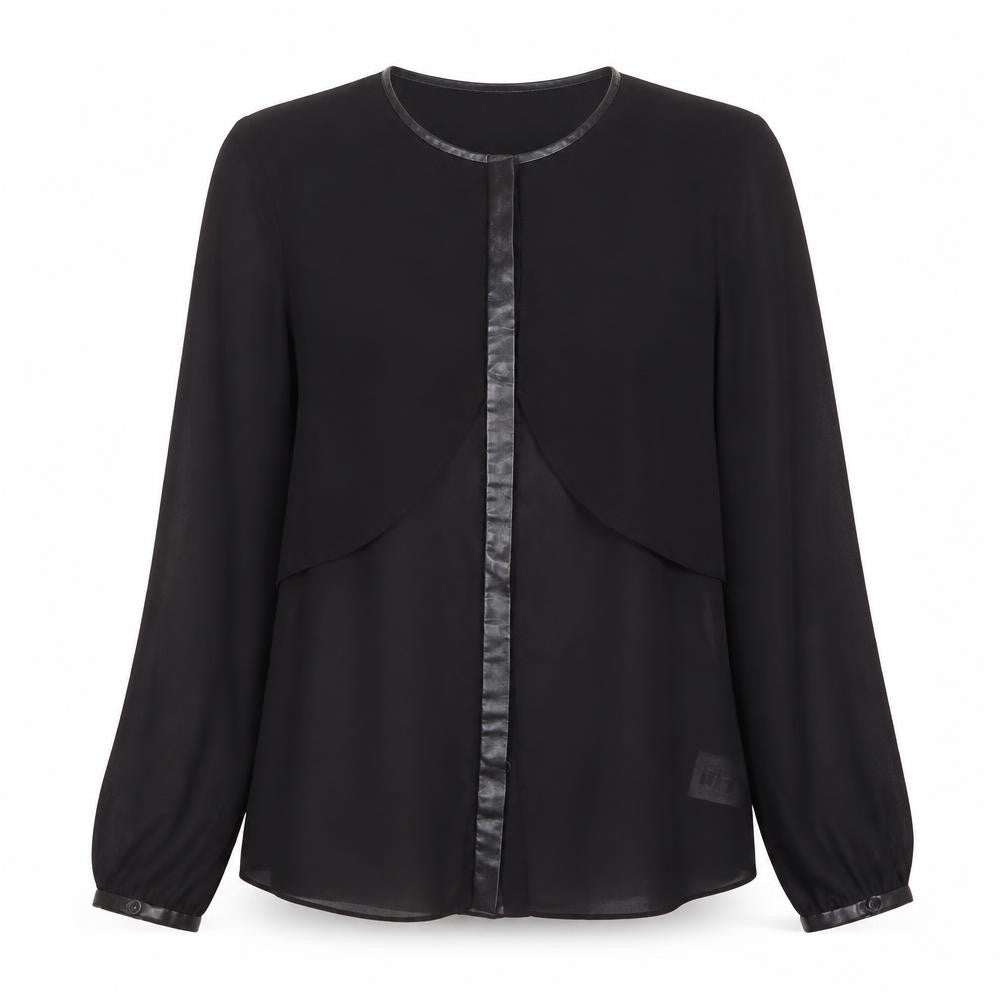 Womens UK Size S DKNY Black Basic Blouse