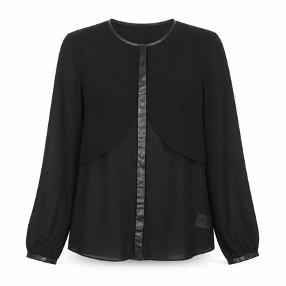 Womens UK Size S DKNY Black Basic Blouse