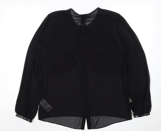 DKNY Women's Black Long Sleeve Blouse Size S