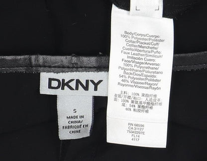 Womens UK Size S DKNY Black Basic Blouse