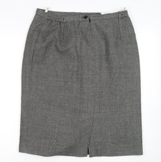 Eastex Womens Black Pencil Skirt Size 16