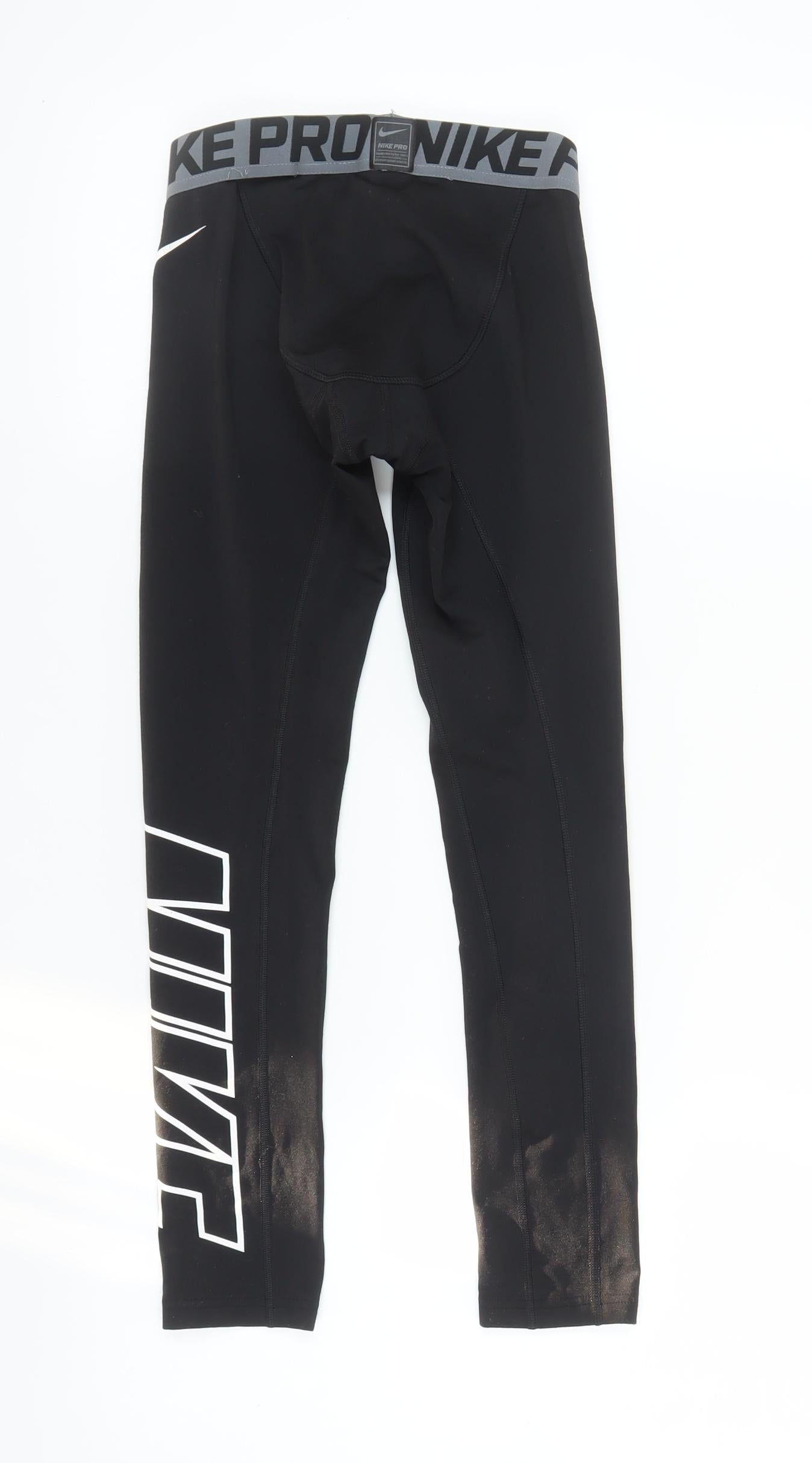 Nike Pro Black Compression Leggings M Unisex Athletic