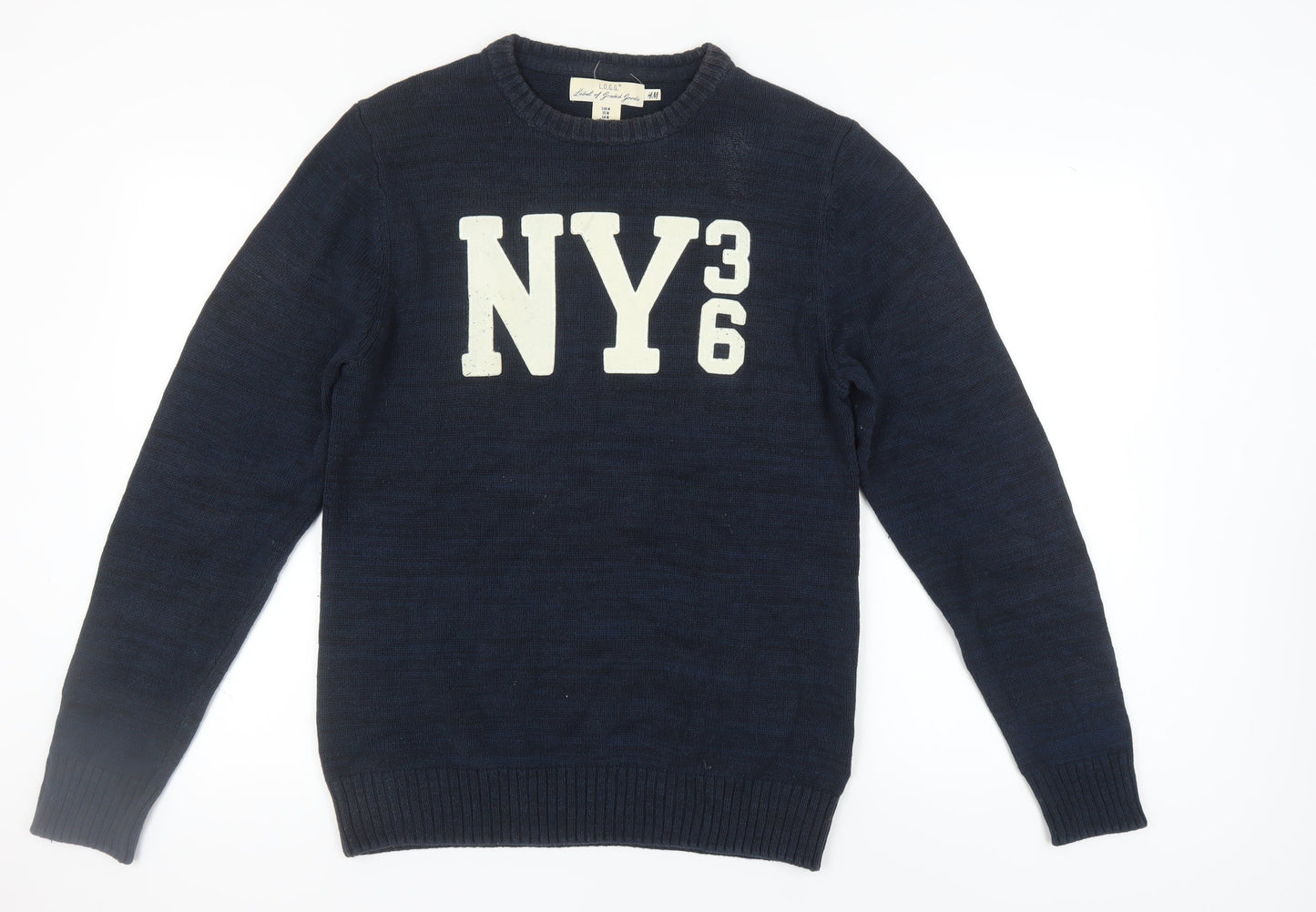 H&M Men's Blue Pullover Jumper M - Casual Style