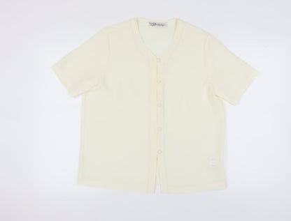 Womens UK Size 14 Berkertex Ivory Basic Button-Up