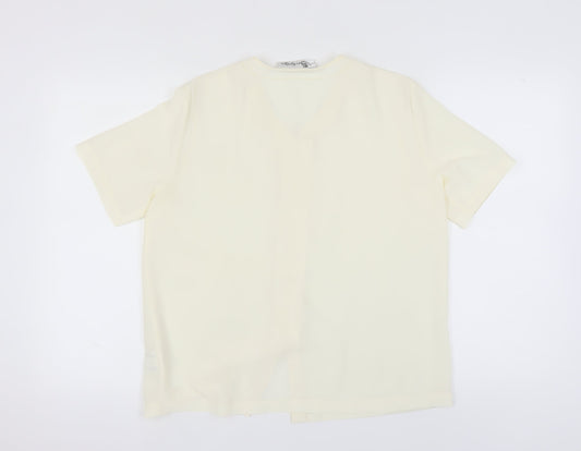 Womens UK Size 14 Berkertex Ivory Basic Button-Up