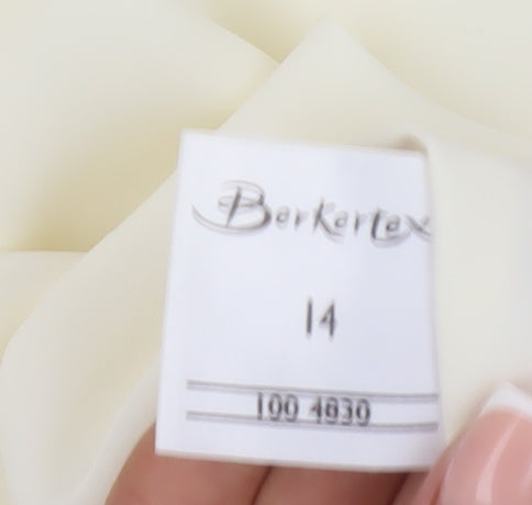 Womens UK Size 14 Berkertex Ivory Basic Button-Up