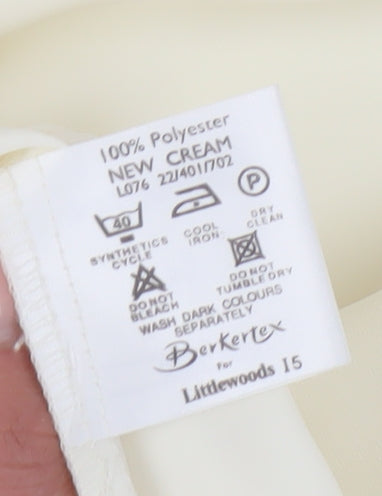 Womens UK Size 14 Berkertex Ivory Basic Button-Up