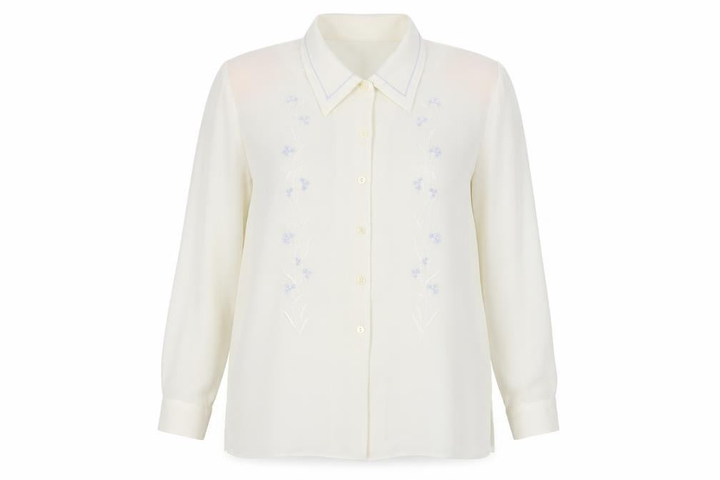 Womens UK Size 16 Holmewood Ivory Basic Button-Up