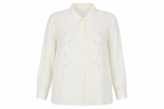 Womens UK Size 16 Holmewood Ivory Basic Button-Up