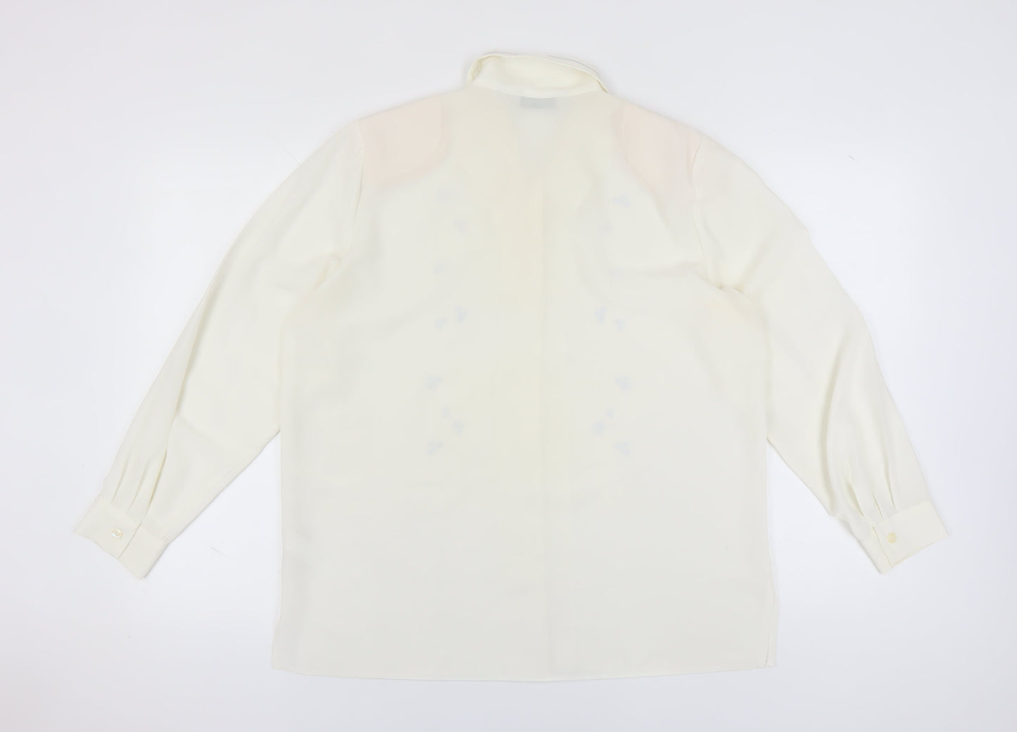 Womens UK Size 16 Holmewood Ivory Basic Button-Up