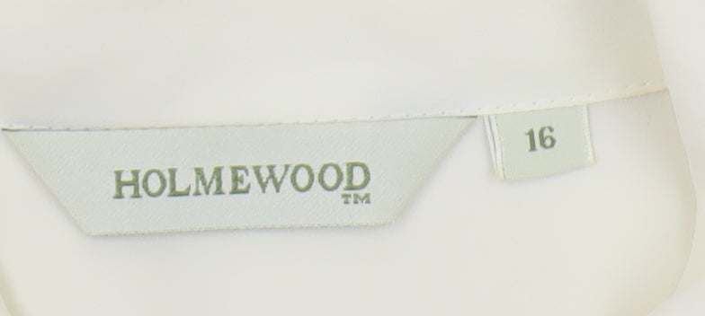 Womens UK Size 16 Holmewood Ivory Basic Button-Up