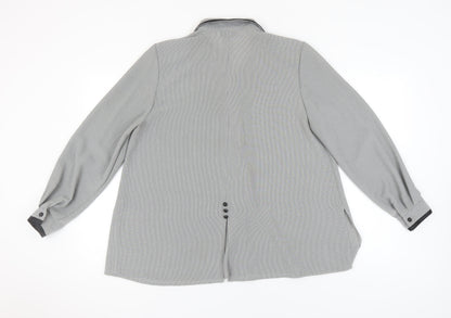 Womens UK Size 14 Saloos Grey  Blouse