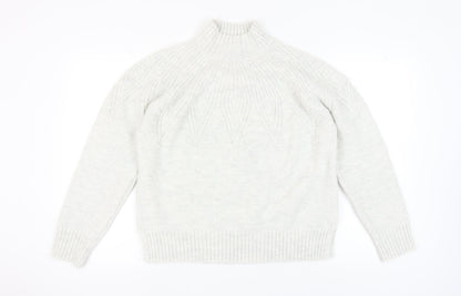 Womens UK Size L Marks and Spencer White Pullover Jumper