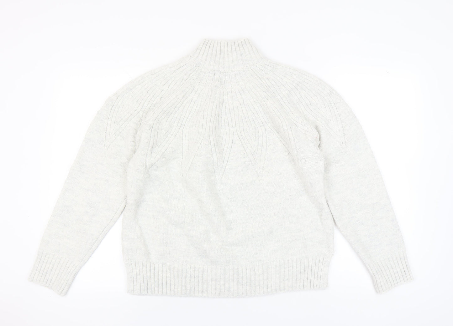 Womens UK Size L Marks and Spencer White Pullover Jumper