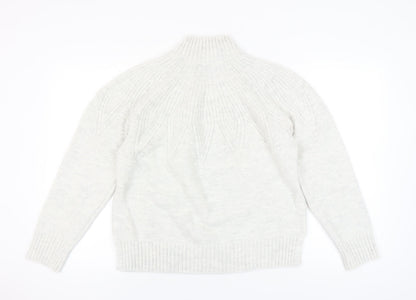 Womens UK Size L Marks and Spencer White Pullover Jumper