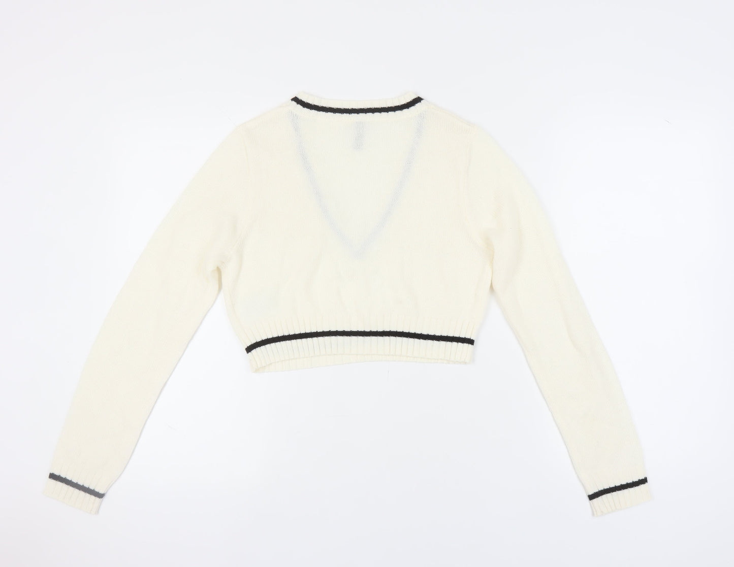 Womens UK Size 12 H&M White Pullover Jumper