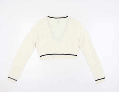 Womens UK Size 12 H&M White Pullover Jumper