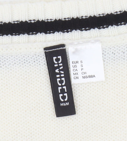 Womens UK Size 12 H&M White Pullover Jumper