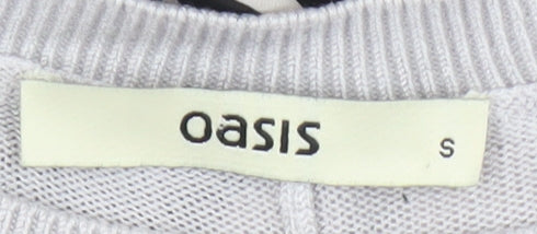 Womens UK Size S Oasis Grey Basic Blouse