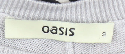 Womens UK Size S Oasis Grey Basic Blouse