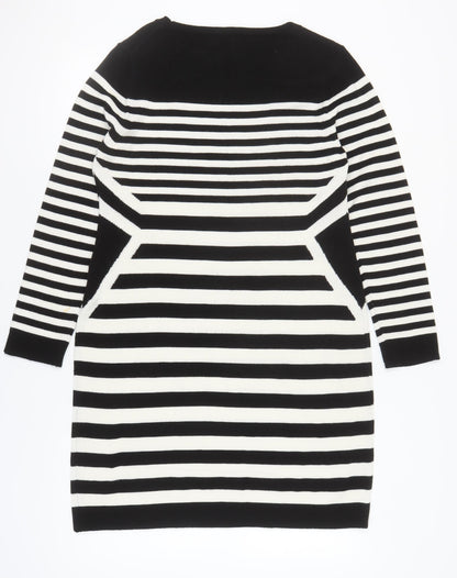 Calvin Klein Women's XL Black Striped Knit Dress