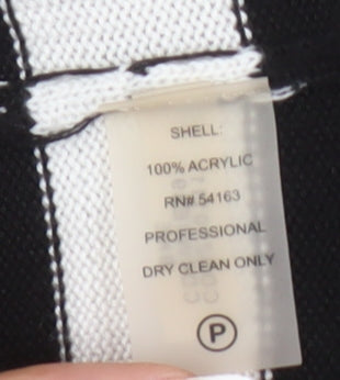 Calvin Klein Women's XL Black Striped Knit Dress