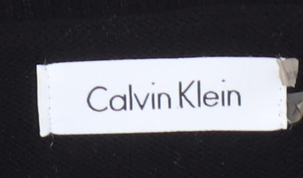 Calvin Klein Women's XL Black Striped Knit Dress