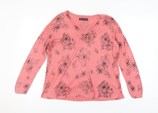Womens UK Size M Marks and Spencer Pink Pullover Jumper