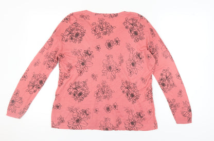 Womens UK Size M Marks and Spencer Pink Pullover Jumper
