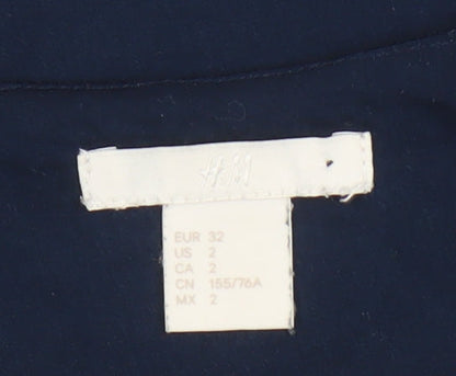 Womens UK Size 4 H&M Blue  Blouse